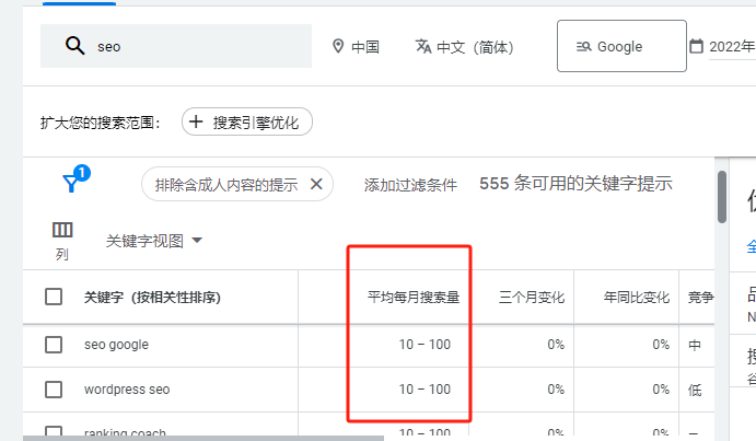 關(guān)鍵詞的出價區(qū)間